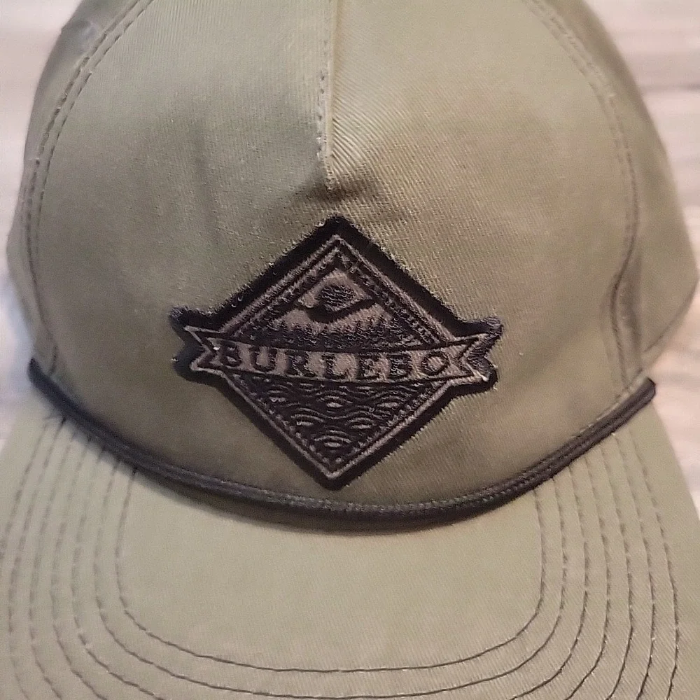 Burlebo Signature Logo Rope Snapback Hat Cap - Dark Moss Green One Size Snapback